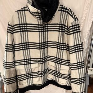Pre loved INC International Concepts Black and White Textured Jacket